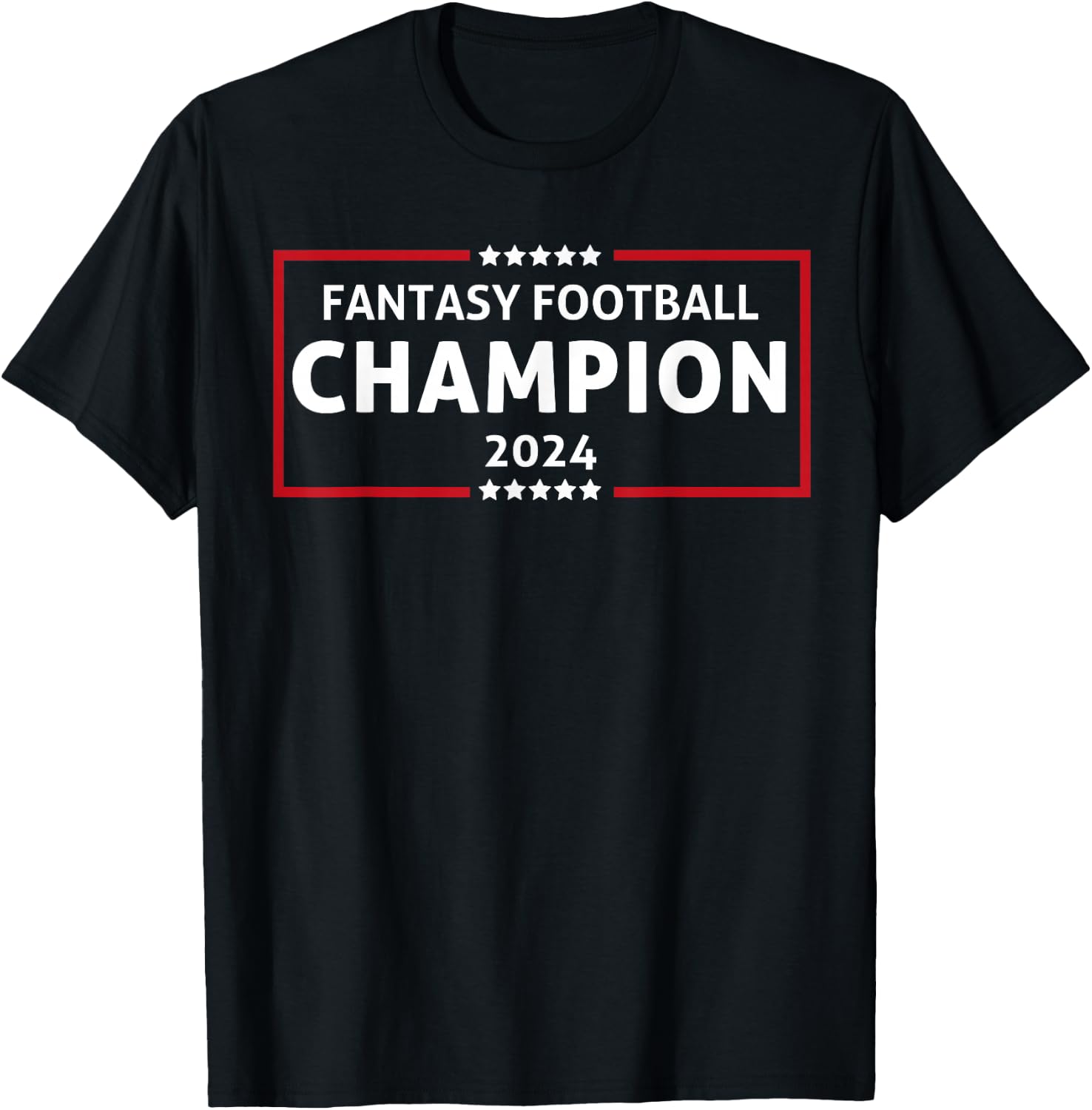 Fantasy Football Champion 2024 Winner Fantasy League Champ T-Shirt - T-Shirt | Black
