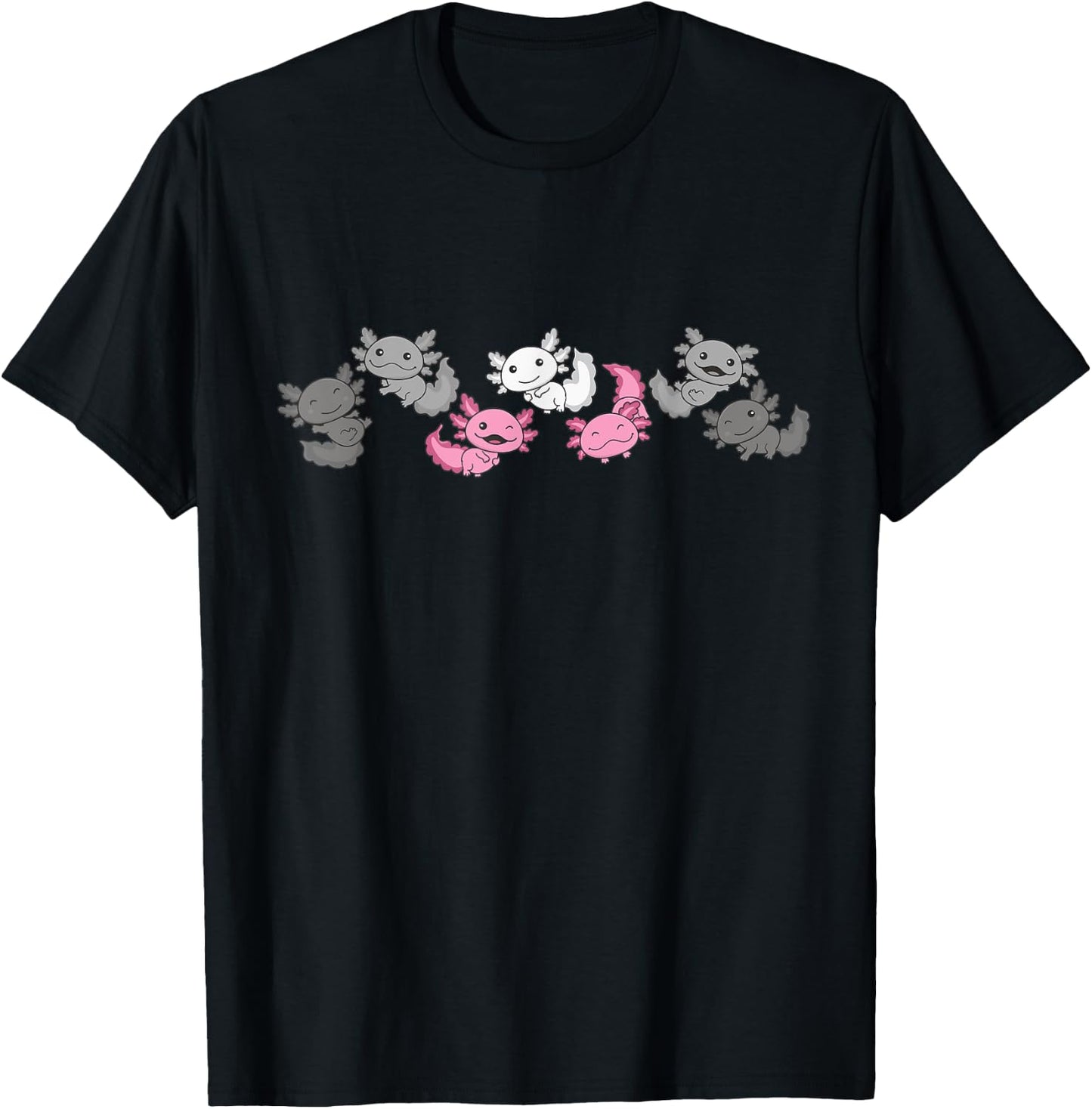 Demigirl Flag Gay Pride Month Lgbtq Demigirl Axolotl T-Shirt - T-Shirt | Black