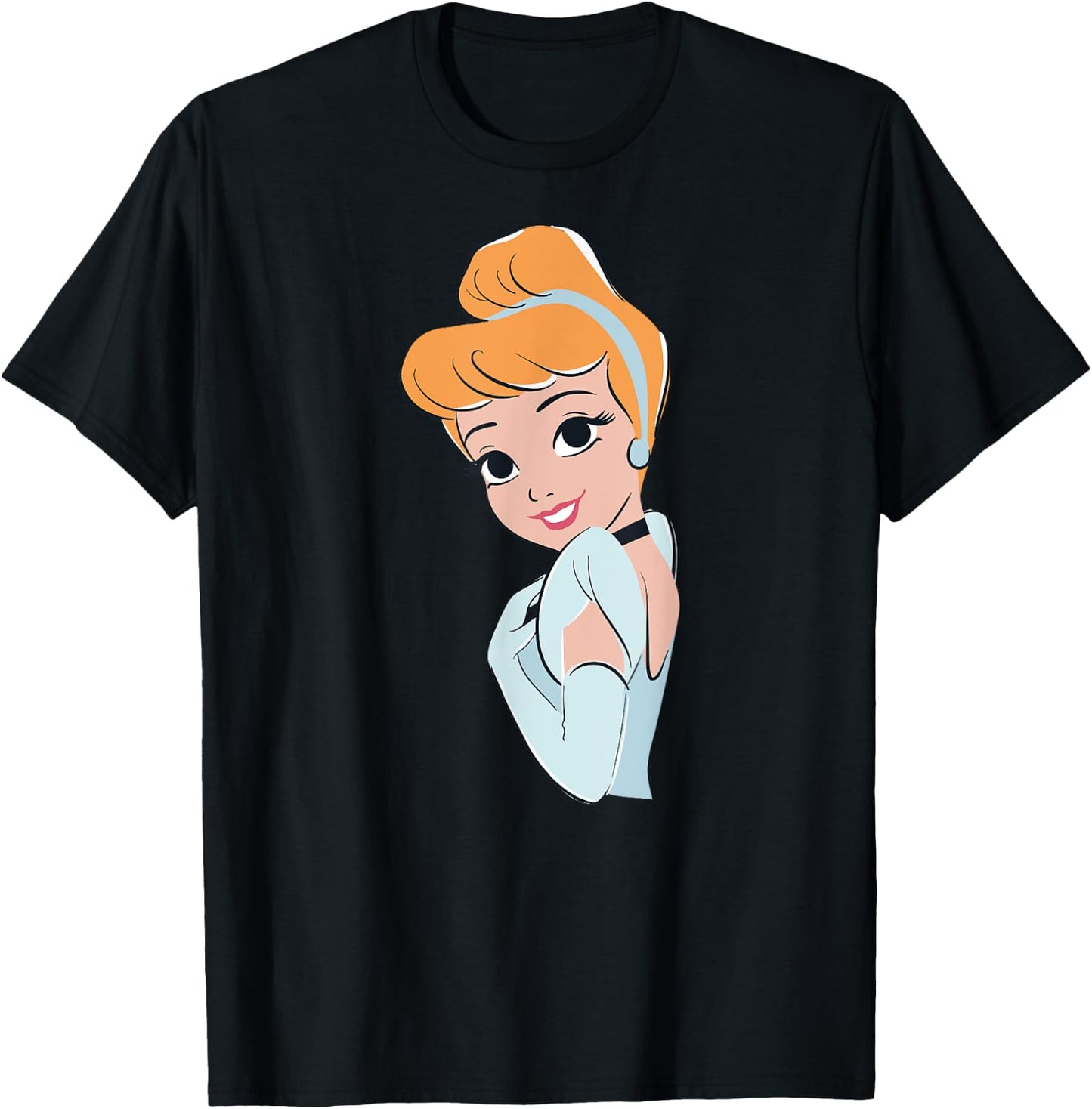 Princess Cinderella Cinderella , Black, S T-Shirt - T-Shirt | Black