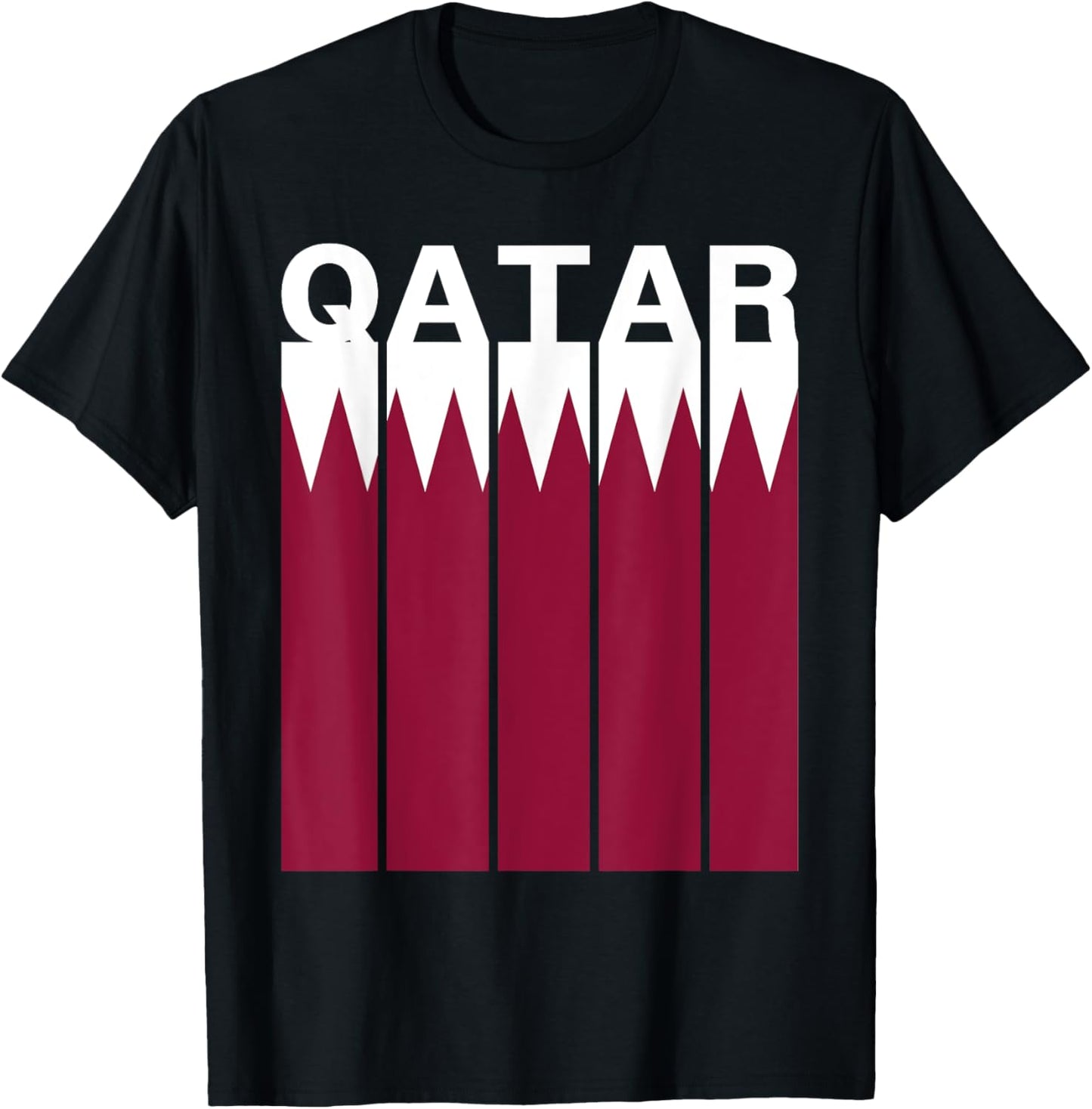 Qatar Flag T-Shirt - T-Shirt | Black