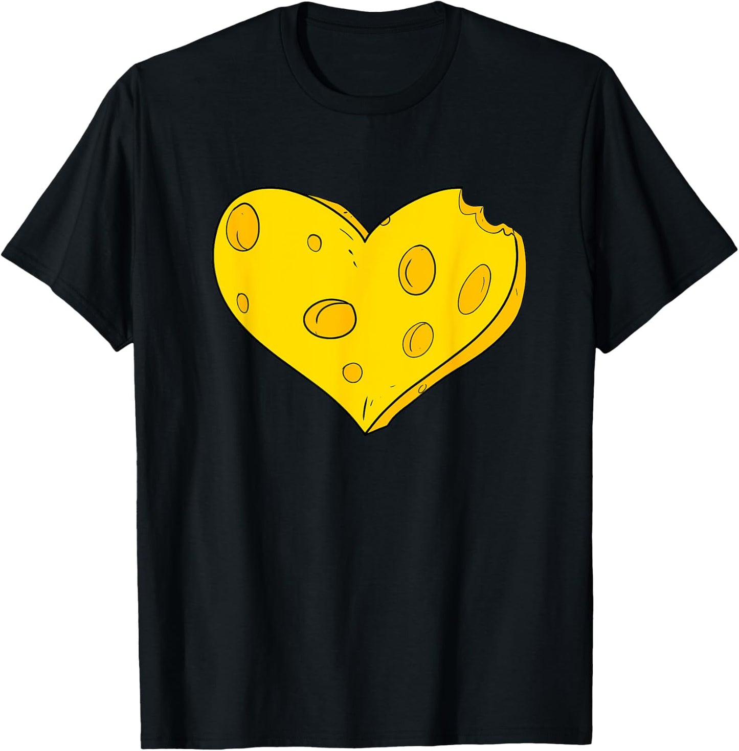 Herz aus Käse T-Shirt - T-Shirt | Black