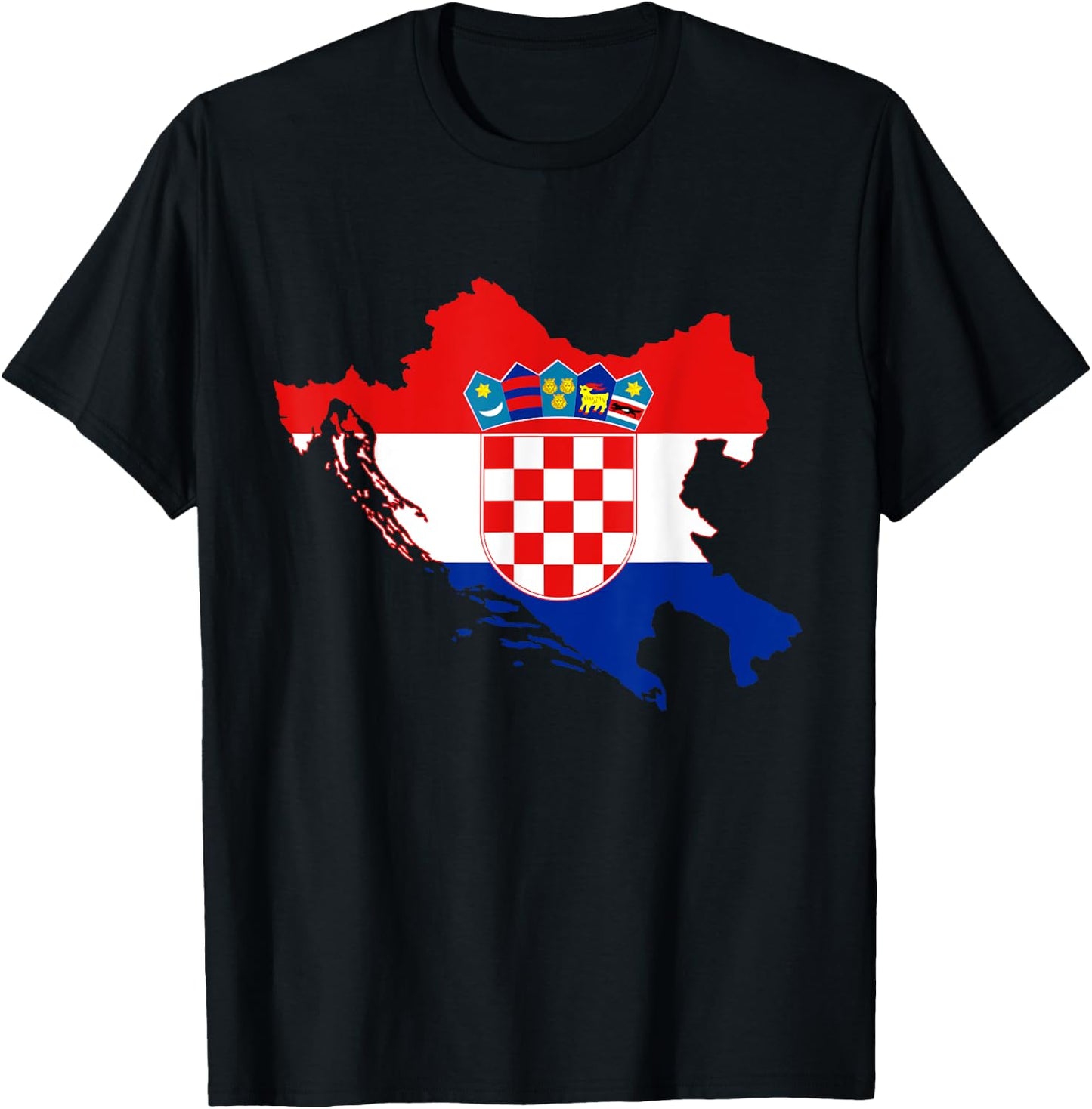 Kroatien , Kroatische Karte, Kroatien Shirts für Damen T-Shirt - T-Shirt | Black
