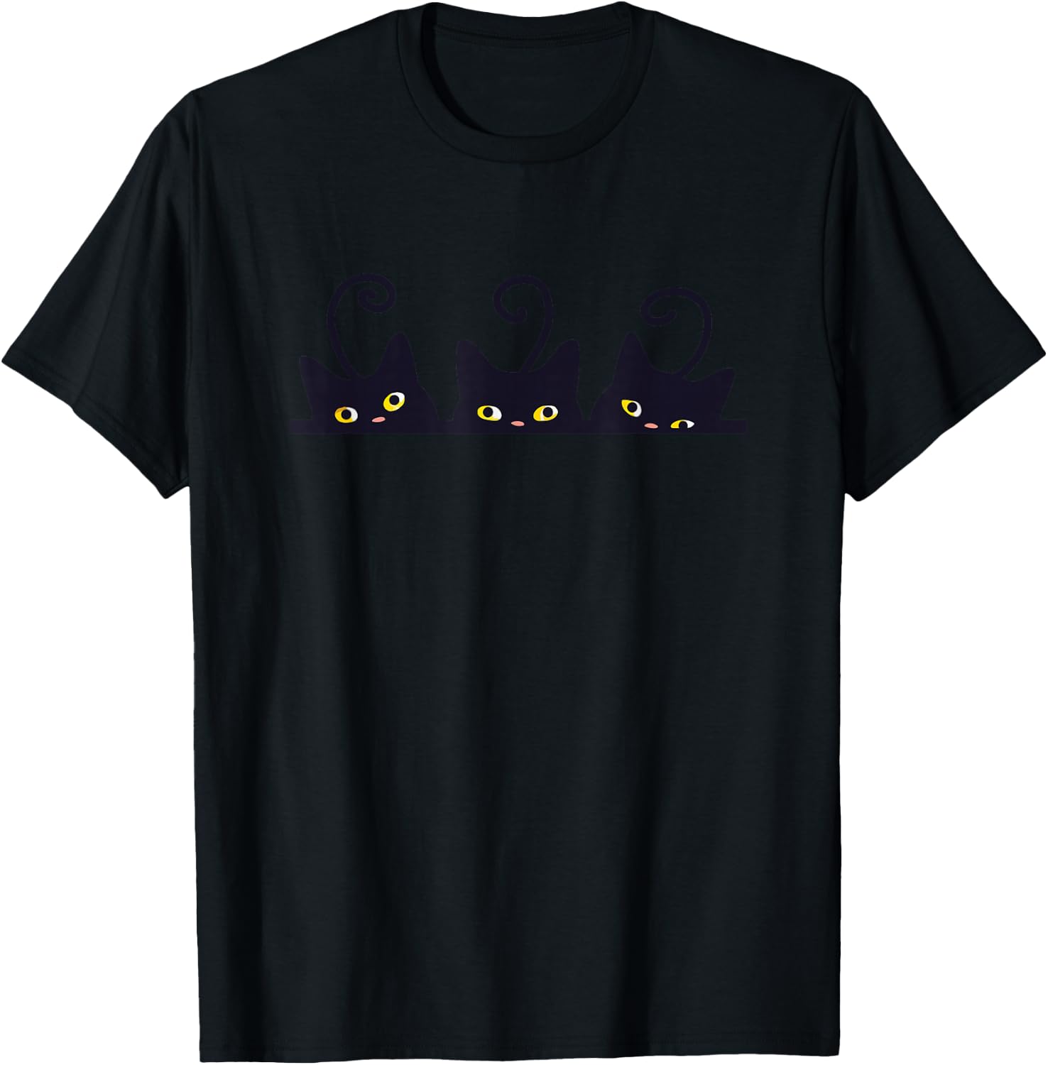 3 Black Cats Cute Cat Lover Women's Men's Cat T-Shirt - T-Shirt | Black