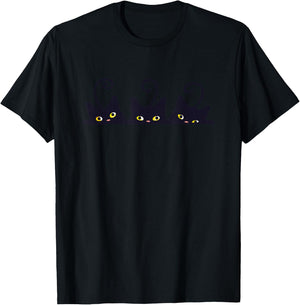 3 Black Cats Cute Cat Lover Women's Men's Cat T-Shirt - T-Shirt | Black