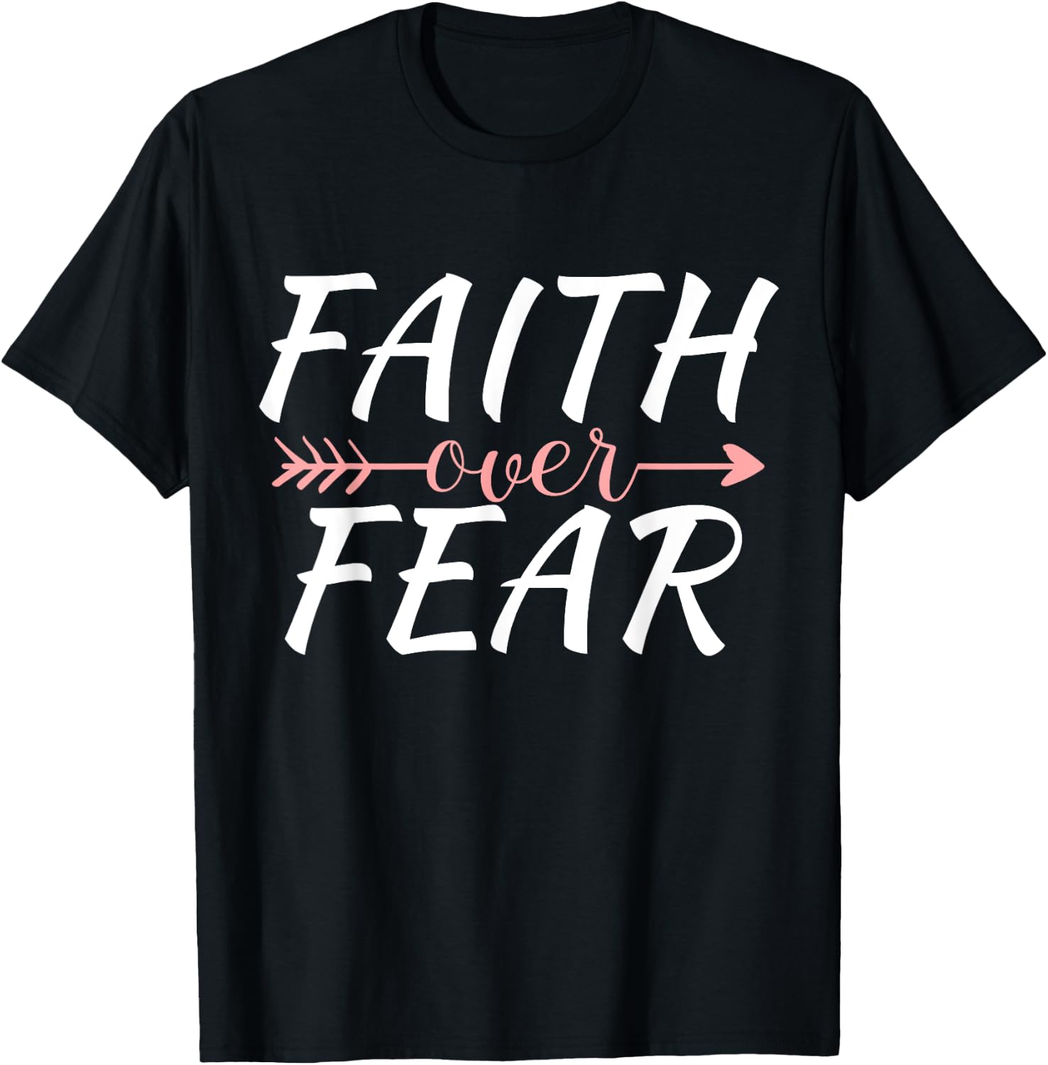 Faith Over Fear Women's Men's Christian Faith Over Fear T-Shirt - T-Shirt | Black