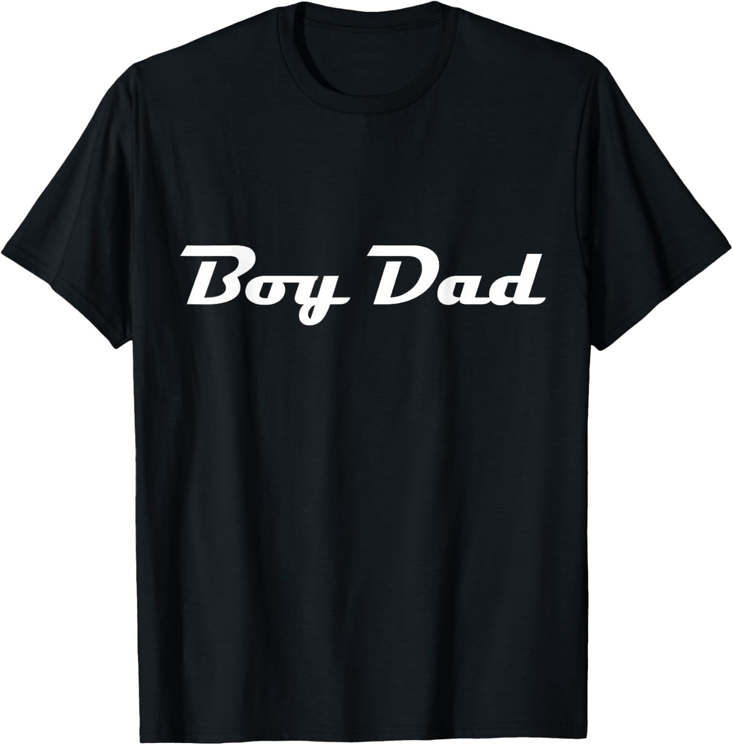 Boy Dad Classic Retro Lettering Father's Day Papa T-Shirt - T-Shirt | Black