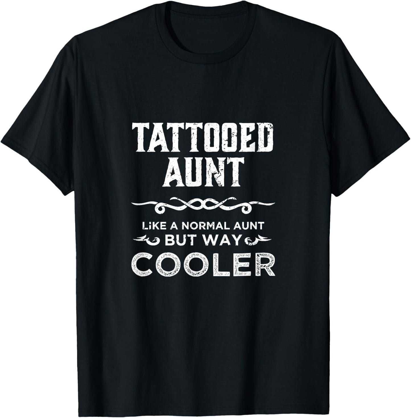 Funny Tattooed Aunt Shirt Funny Tattoo Gift T-Shirt - T-Shirt | Black