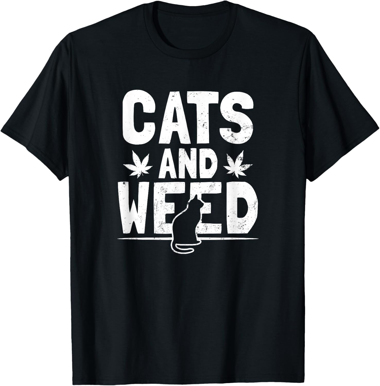 Cat Weed Design Cats And Weed Gift Women T-Shirt - T-Shirt | Black