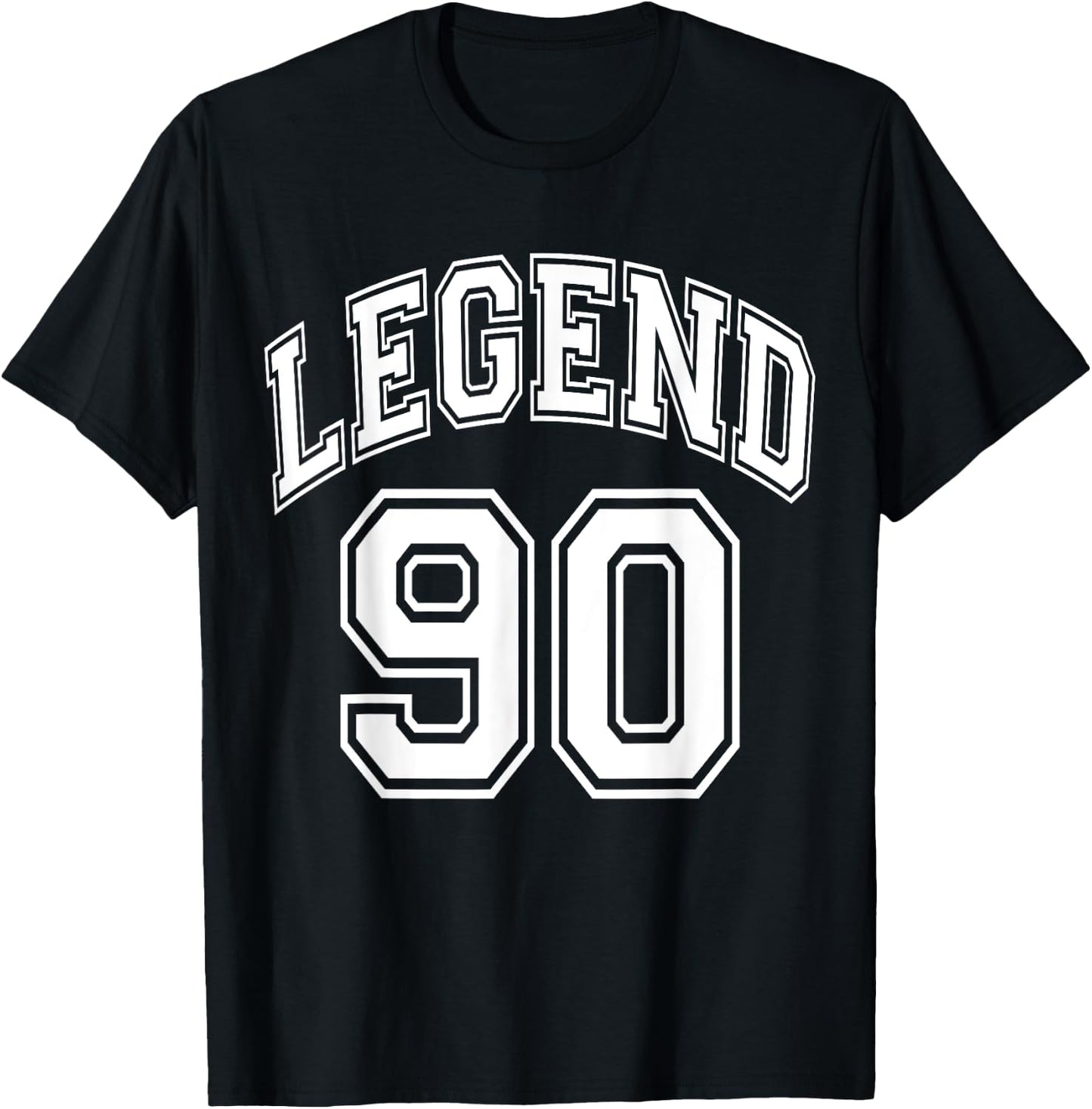Legend 90 Number Varsity Team - 90th Birthday & 90 Years Old T-Shirt - T-Shirt | Black