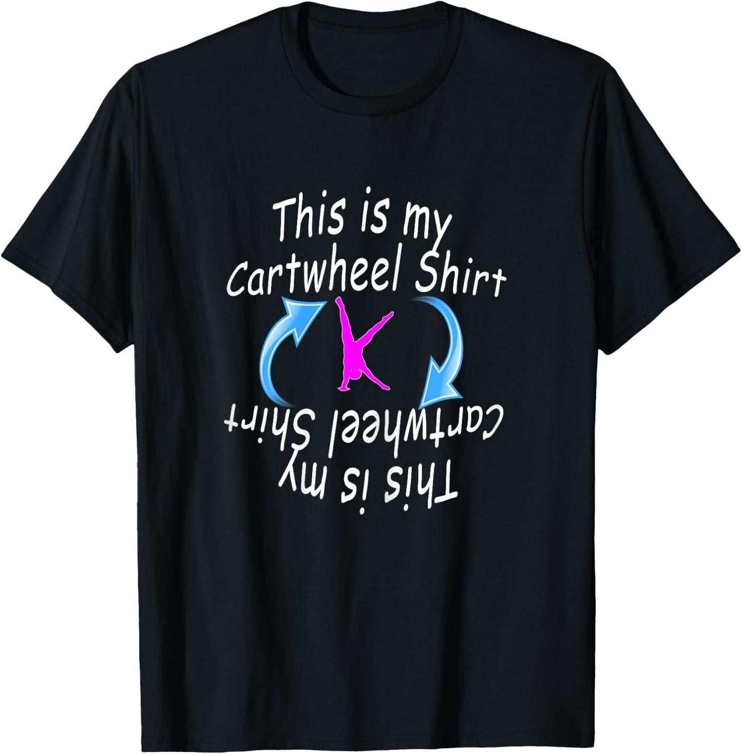 Girls Gymnastics This is My Cartwheel Fun Gift T-Shirt - T-Shirt | Black