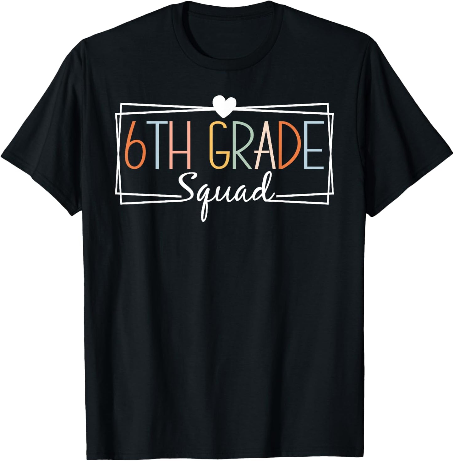 Sixth Grade Squad Teachers Kids 6th Grade Back to School T-Shirt - T-Shirt | Black
