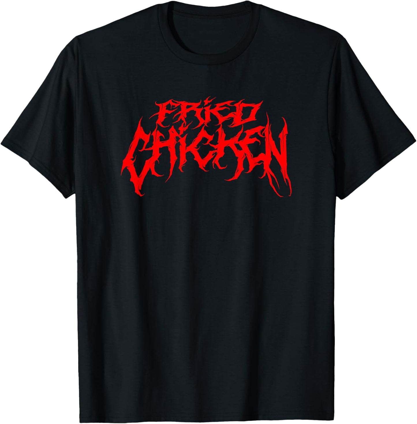 FRIED CHICKEN Heavy Metal Band Parody Death Metal Fast Food T-Shirt - T-Shirt | Black