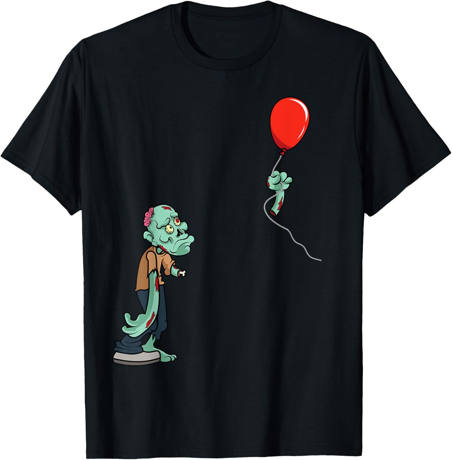 Halloween Funny Zombie Cut Off Arm Balloon Body Part Gift T-Shirt - T-Shirt | Black