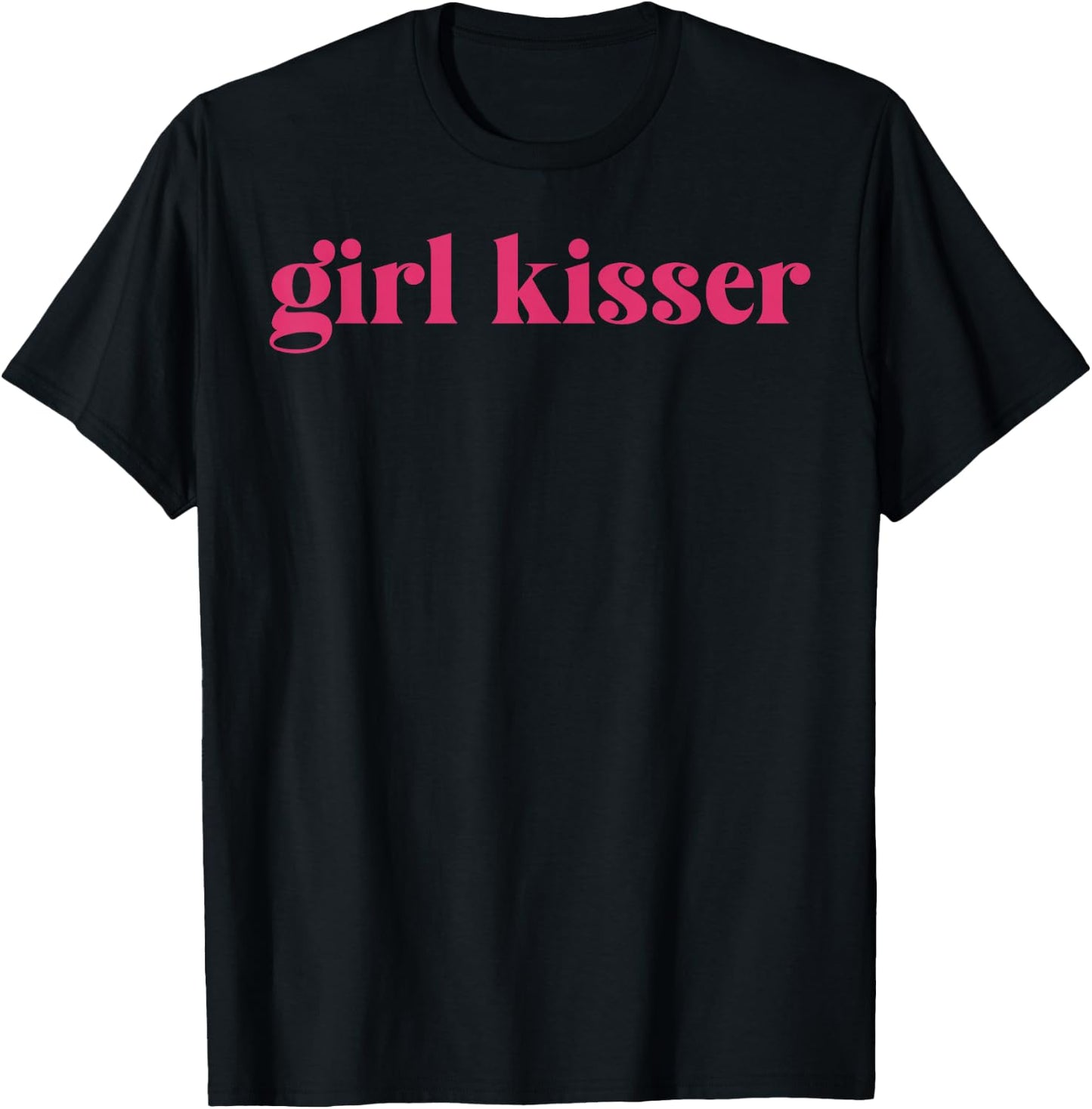 Girl Kisser Lesbian LGBT Gay Bisexual Trans Pride Pansexual T-Shirt - T-Shirt | Black