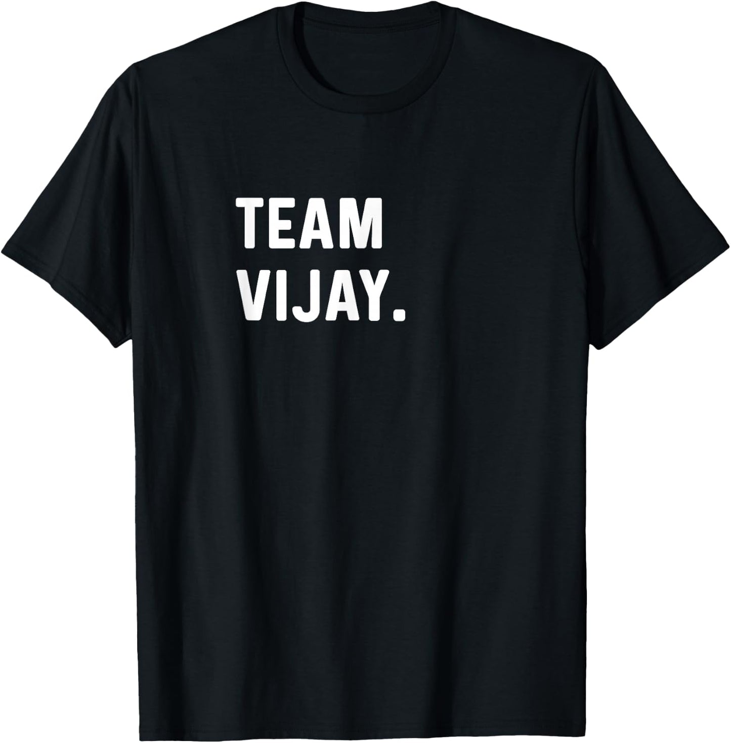Team Vijay - Name , Black, S T-Shirt - T-Shirt | Black
