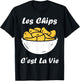 Les chips c'est la vie potato food Humor Chips T-Shirt - T-Shirt | Black