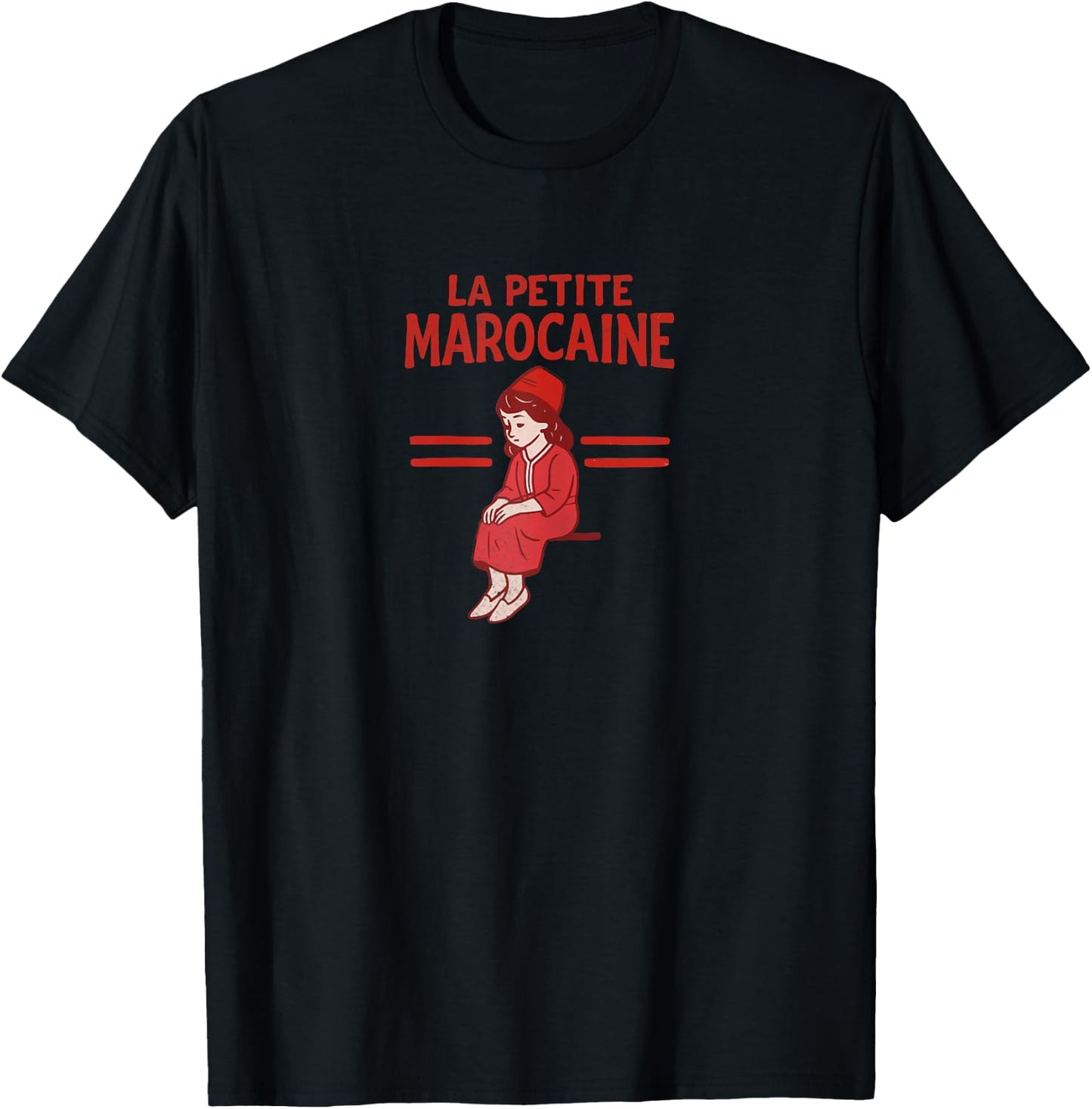 La Petite Marocain Moroccan Girl Gift Woman Morocco T-Shirt - T-Shirt | Black