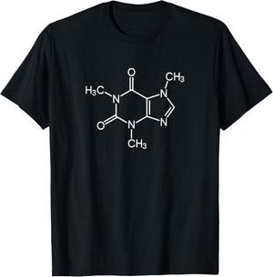 Caffeine Molecule Chemical I Love Coffee Chemistry Gift T-Shirt - T-Shirt | Black