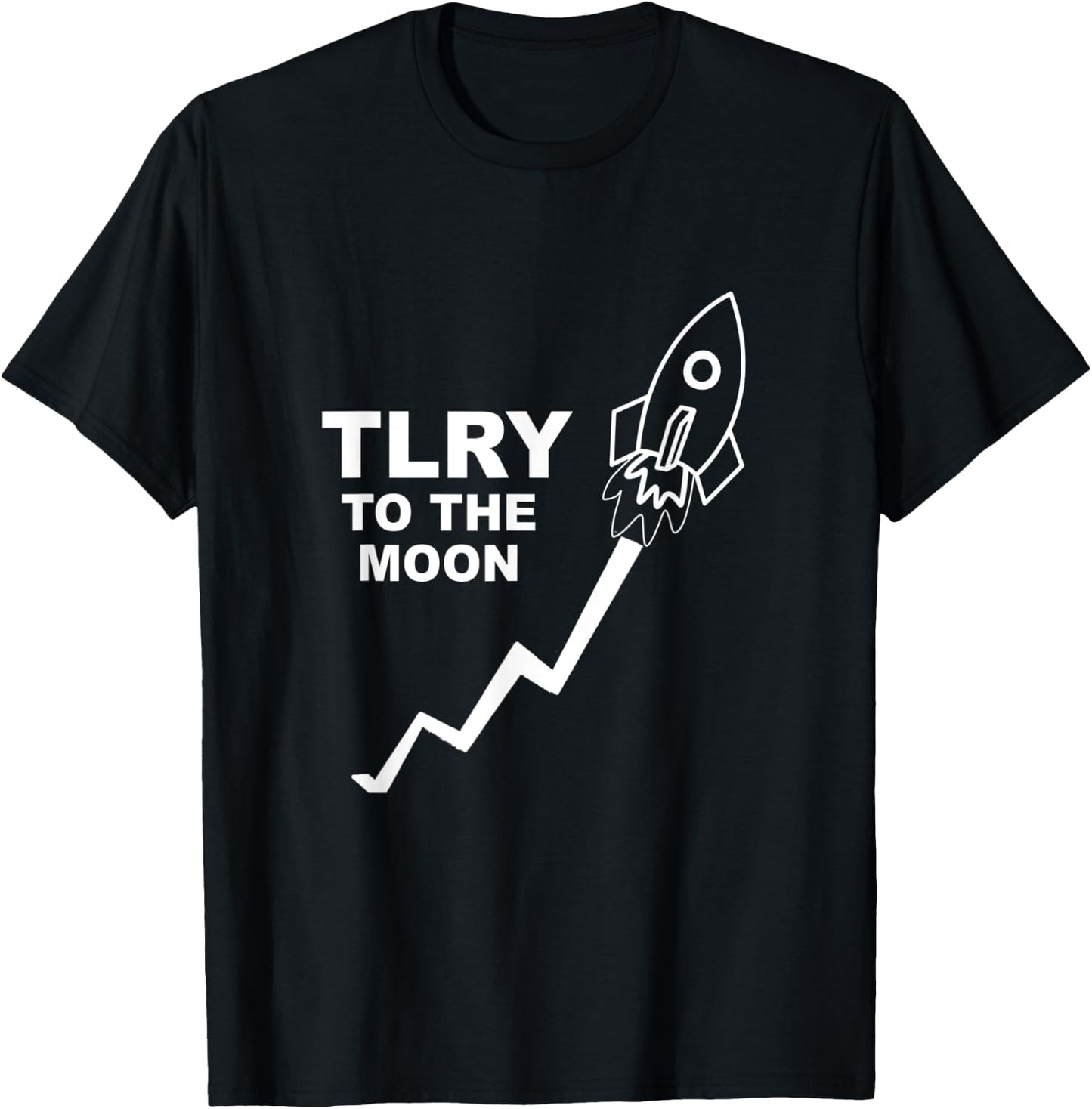 TLRY Gang // TLRY Stock to the Moon T-Shirt - T-Shirt | Black