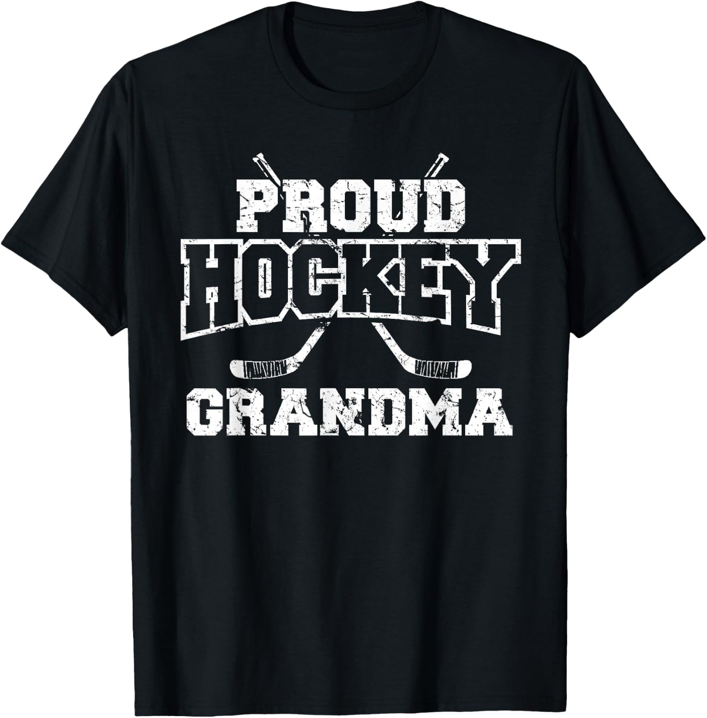 Hockey Grandma Grandmother Hockey Lover T-Shirt - T-Shirt | Black