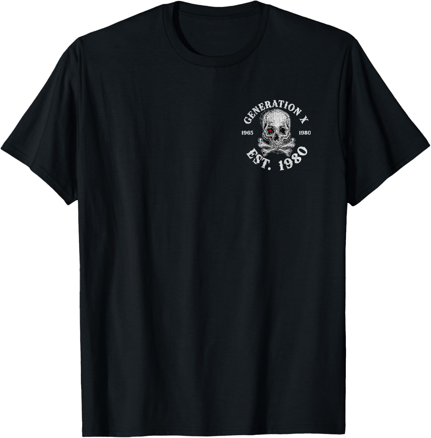 Skeleton 1980 Black Sheep Of My Family Funny Gen X T-Shirt - T-Shirt | Black