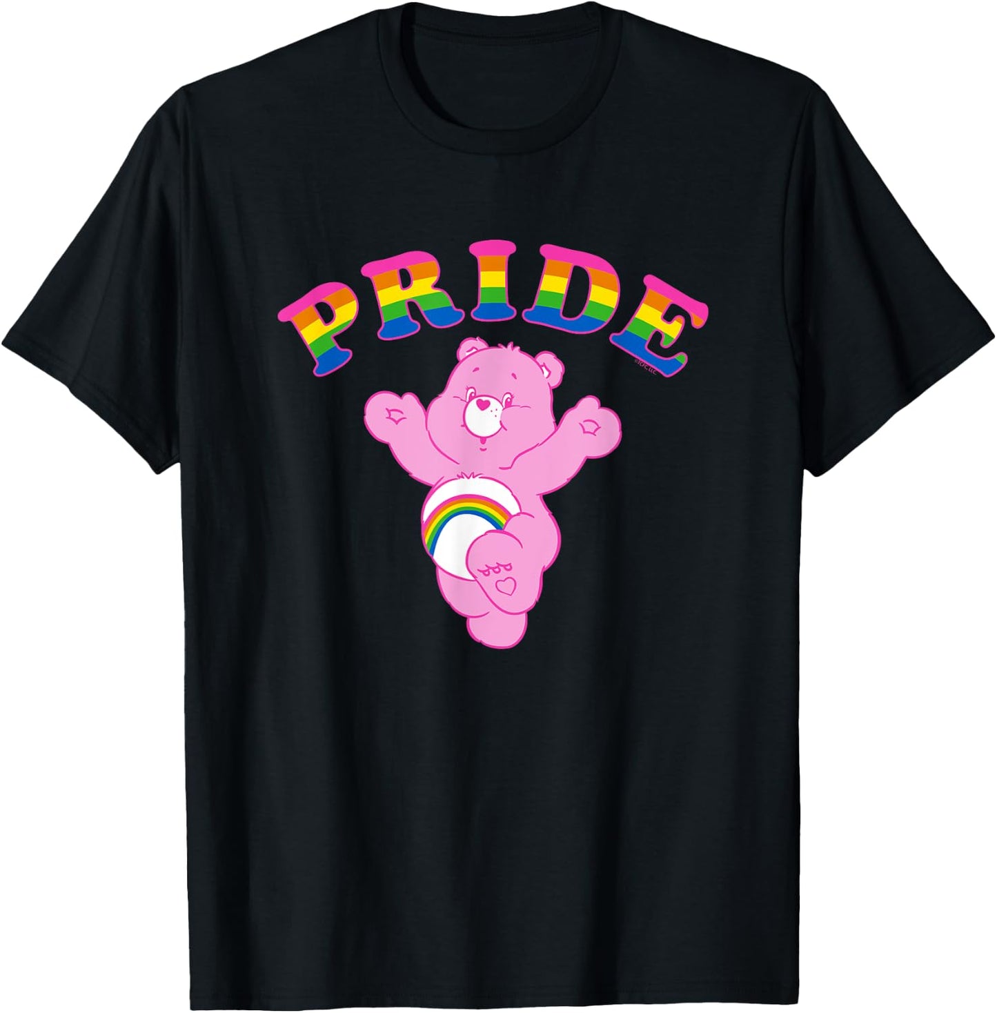 Care Bears Rainbow Pride Cheer Bear Retro Cartoon T-Shirt - T-Shirt | Black