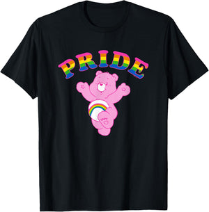 Care Bears Rainbow Pride Cheer Bear Retro Cartoon T-Shirt - T-Shirt | Black