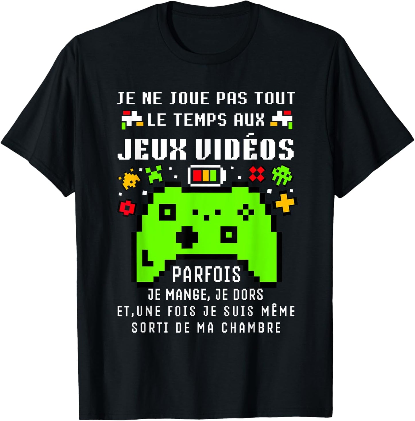 Funny Gamer Teen Video Games Gift Gamer Christmas Funny , Black, S T-Shirt - T-Shirt | Black