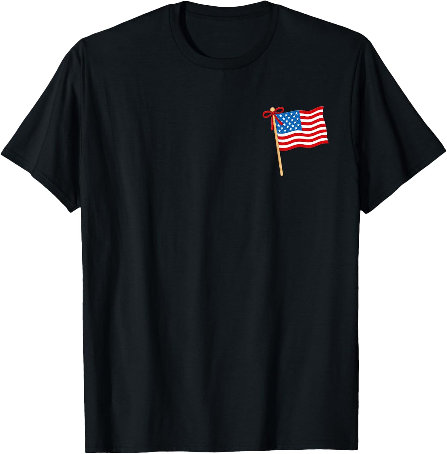 Loves Jesus and America Too Patriotic Faith 2 Side T-Shirt - T-Shirt | Black