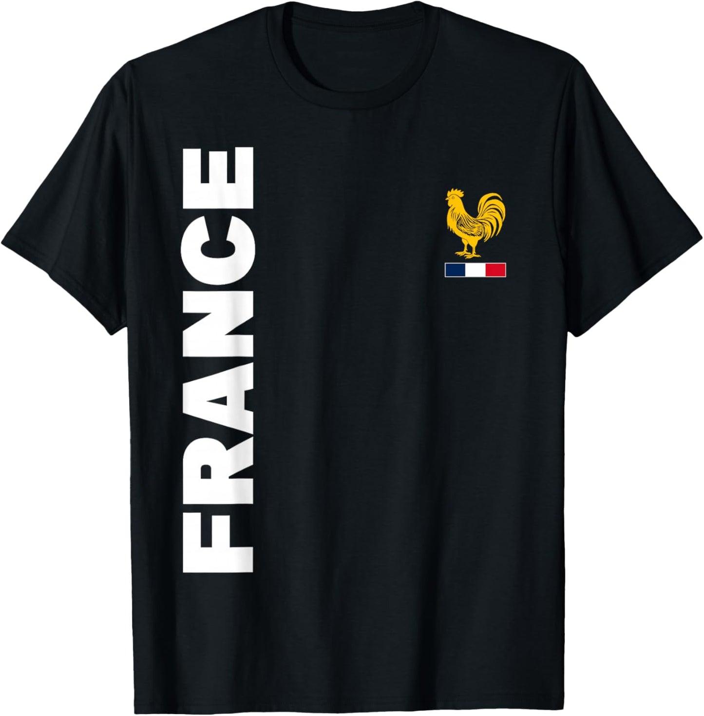 France flag supporter France , Blue, S T-Shirt - T-Shirt | Black