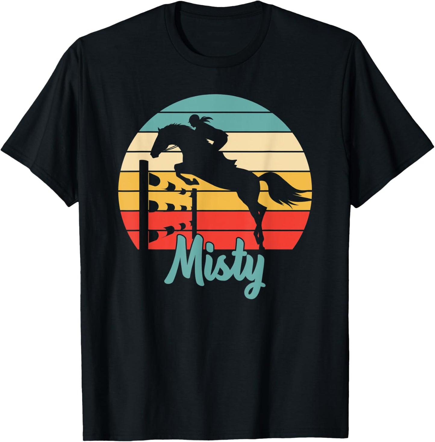 Misty Name Gift - Equestrian Shirt Misty Horse Girl T-Shirt - T-Shirt | Black