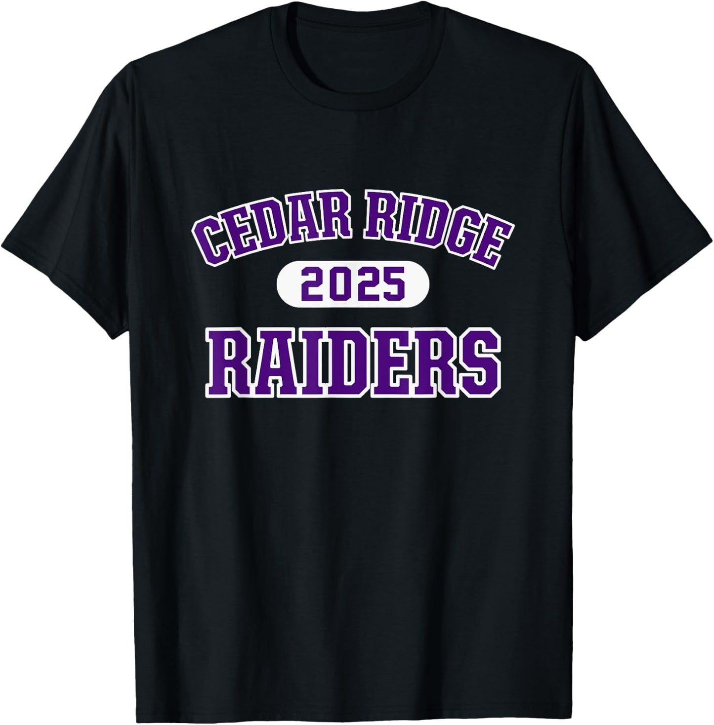 Cedar Ridge Raiders High School Arch 2025 T-Shirt - T-Shirt | Black