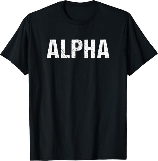 Alpha , black T-Shirt - T-Shirt | Black