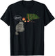 Funny Gray Cat Pushing Christmas Tree Over Cat What? T-Shirt - T-Shirt | Black