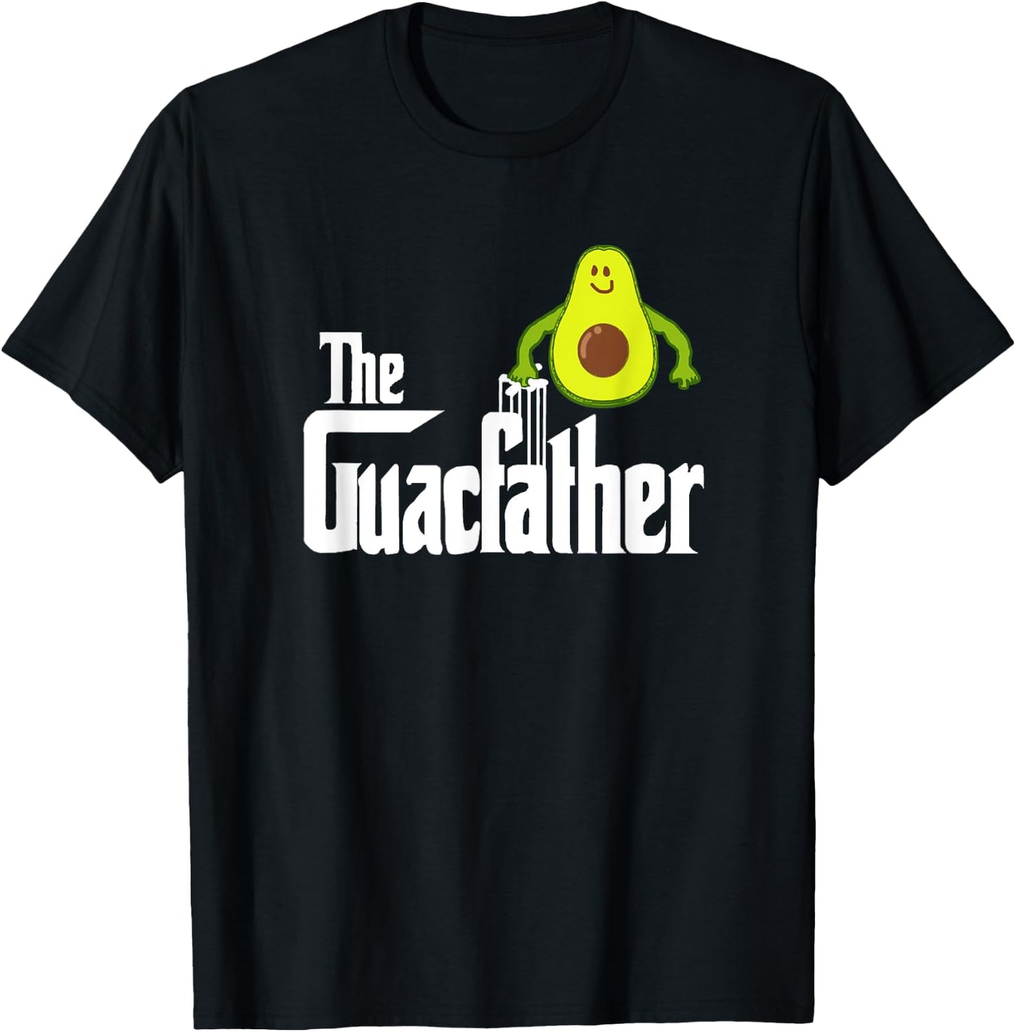 The Guac Father Funny Guacamole Avocado Lover Gift T-Shirt - T-Shirt | Black
