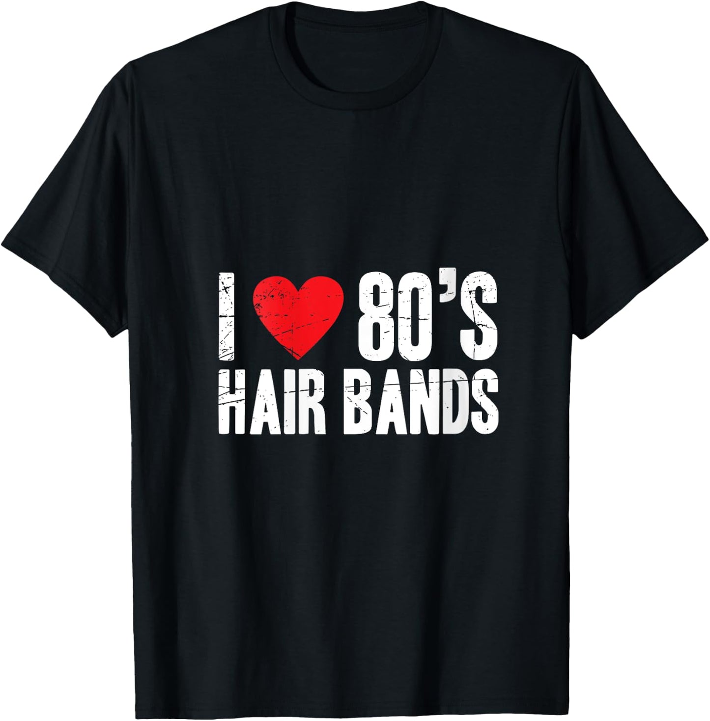 I love 80's hair bands cool heavy metal V-Neck T-Shirt - T-Shirt | Black