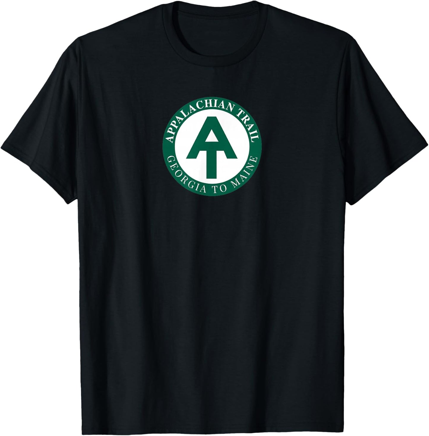 AT Logo Georgia To Maine Appalachian Trail T-Shirt - T-Shirt | Black