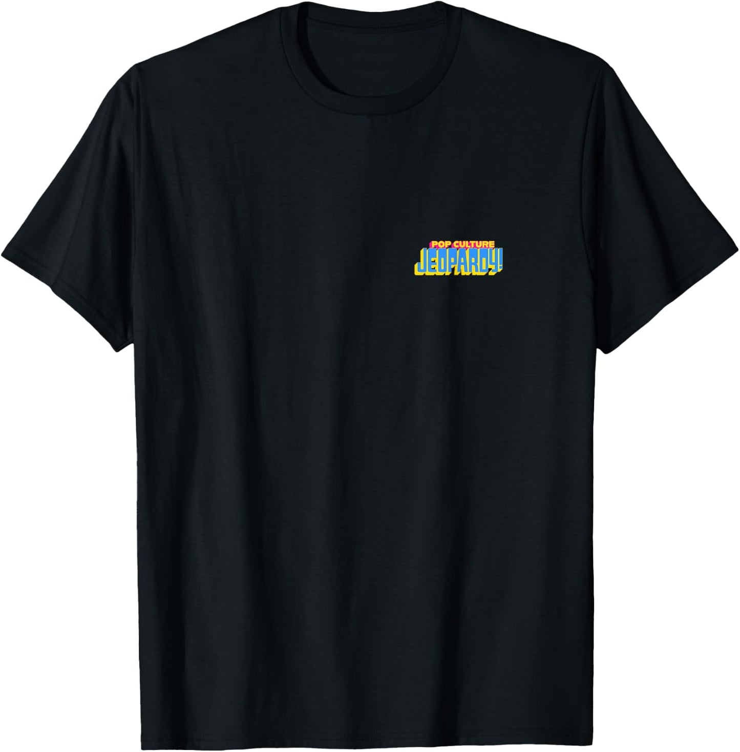 Jeopardy! Pop Culture Left Chest T-Shirt - T-Shirt | Black