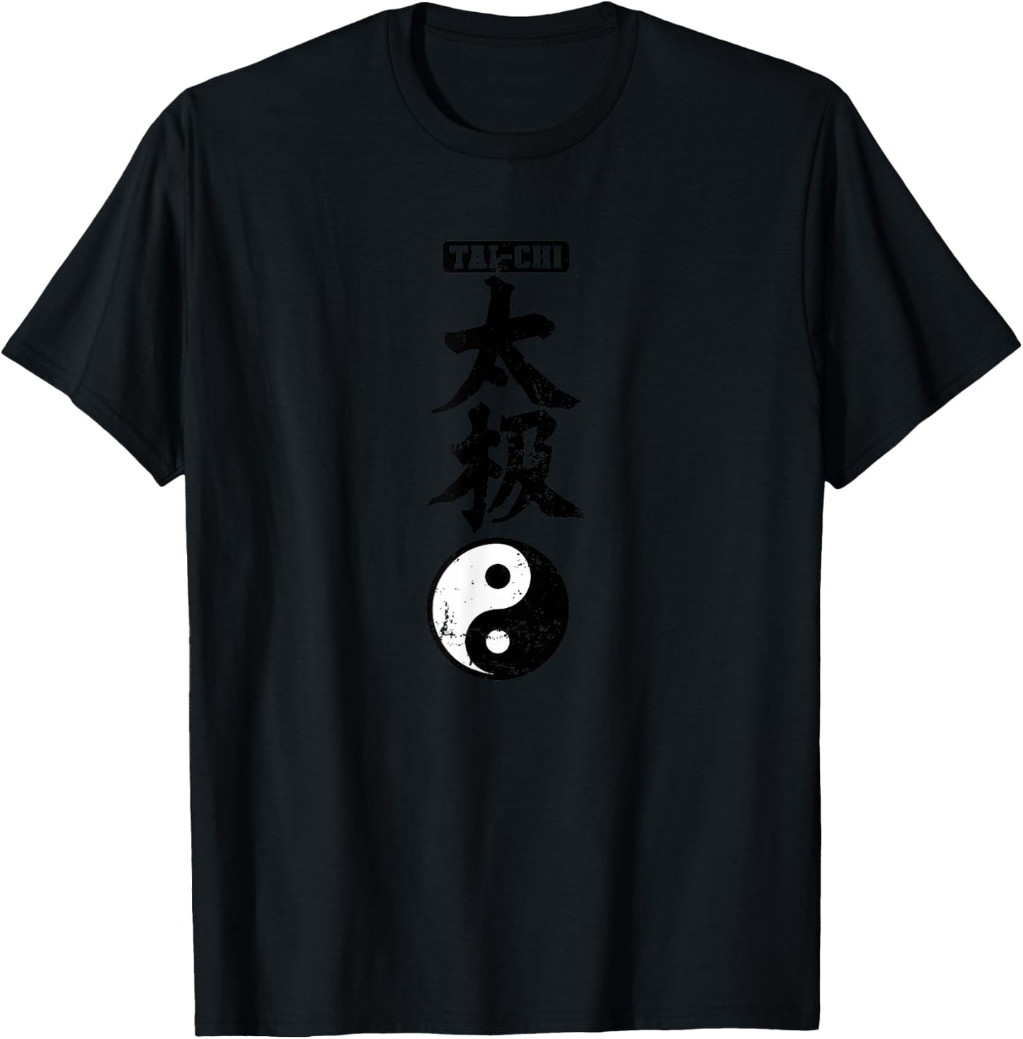 Tai Chi Chinesische Schriftzeichen Yin Yang T-Shirt - T-Shirt | Black