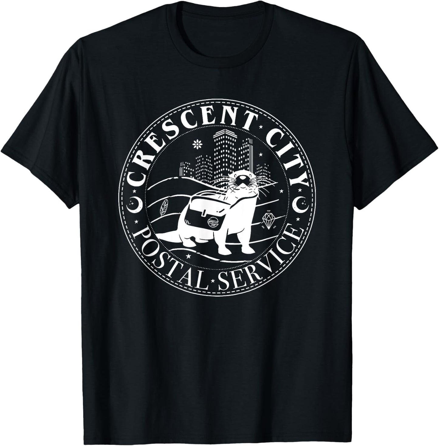 Crescent City Postal Service, Funny Crescent City Otter T-Shirt - T-Shirt | Black