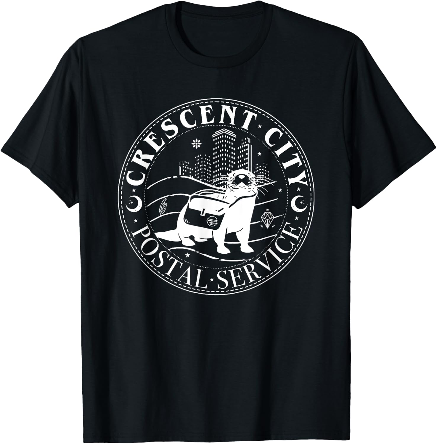 Crescent City Postal Service, Funny Crescent City Otter T-Shirt - T-Shirt | Black