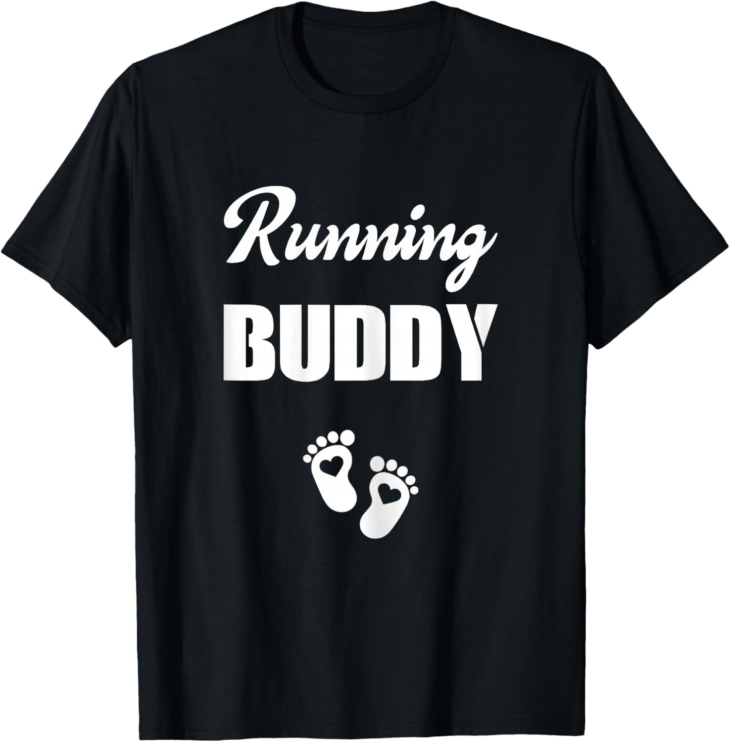 Pregnancy Announcement Gender Running Buddy Pouch Boy Girl T-Shirt - T-Shirt | Black