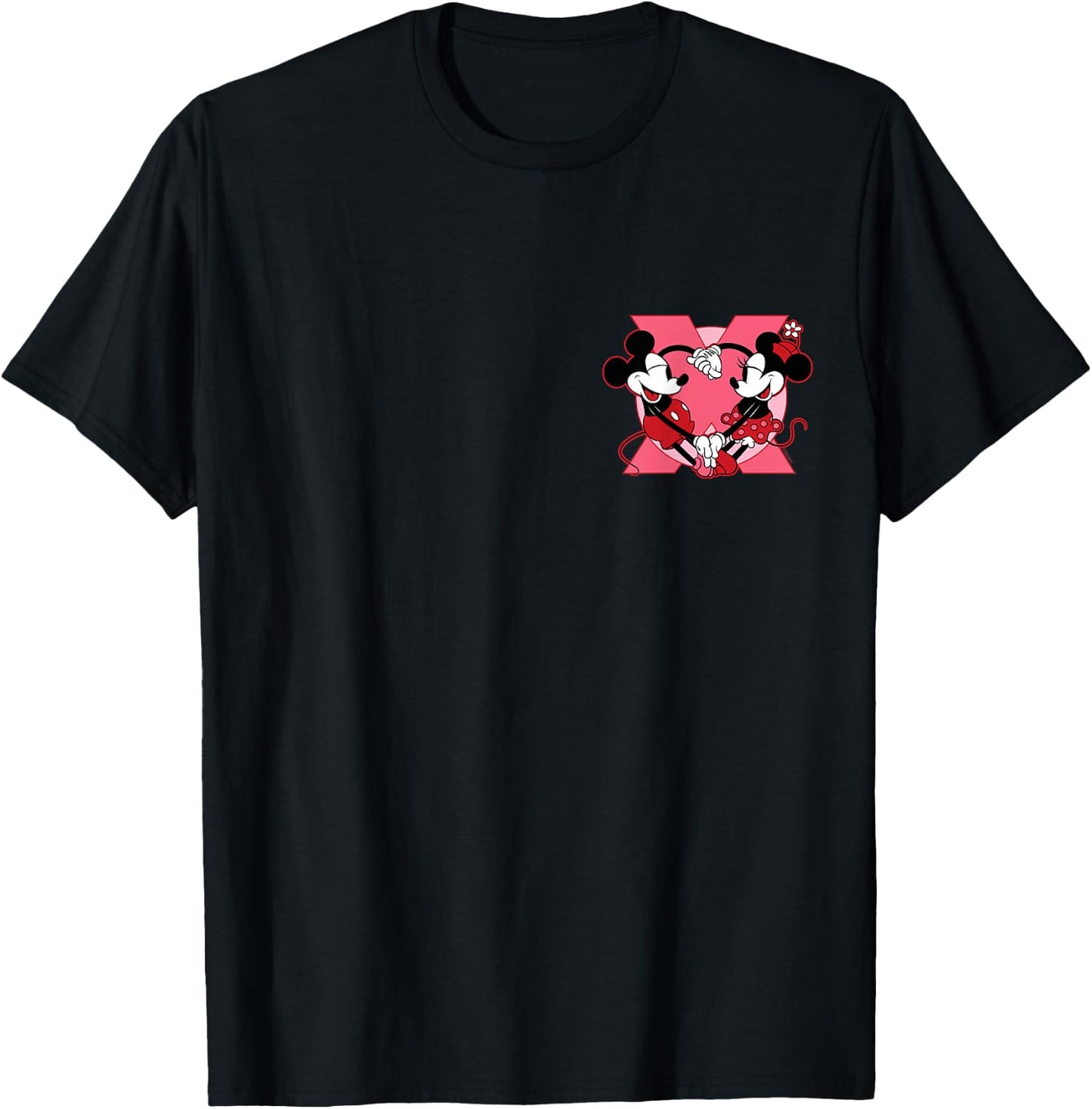 Disney Mickey & Minnie Mouse XO Couples Valentine’s Day Love T-Shirt - T-Shirt | Black
