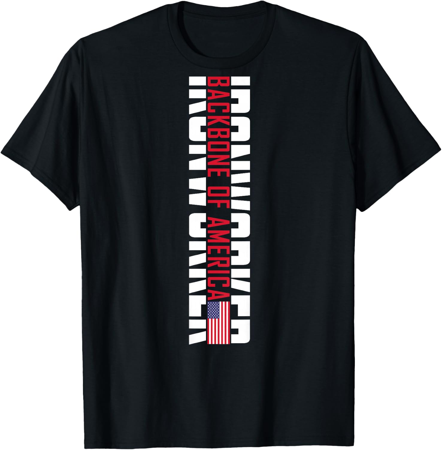 Backbone of America Ironworker T-Shirt - T-Shirt | Black