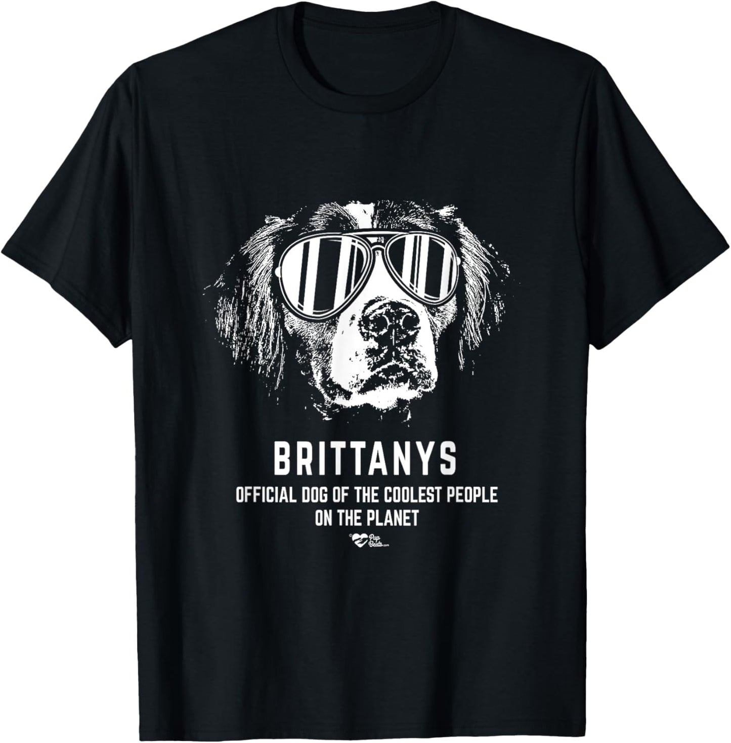 Brittany Spaniel Official Dog of the Coolest Lovers T-Shirt - T-Shirt | Black