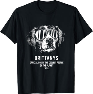 Brittany Spaniel Official Dog of the Coolest Lovers T-Shirt - T-Shirt | Black