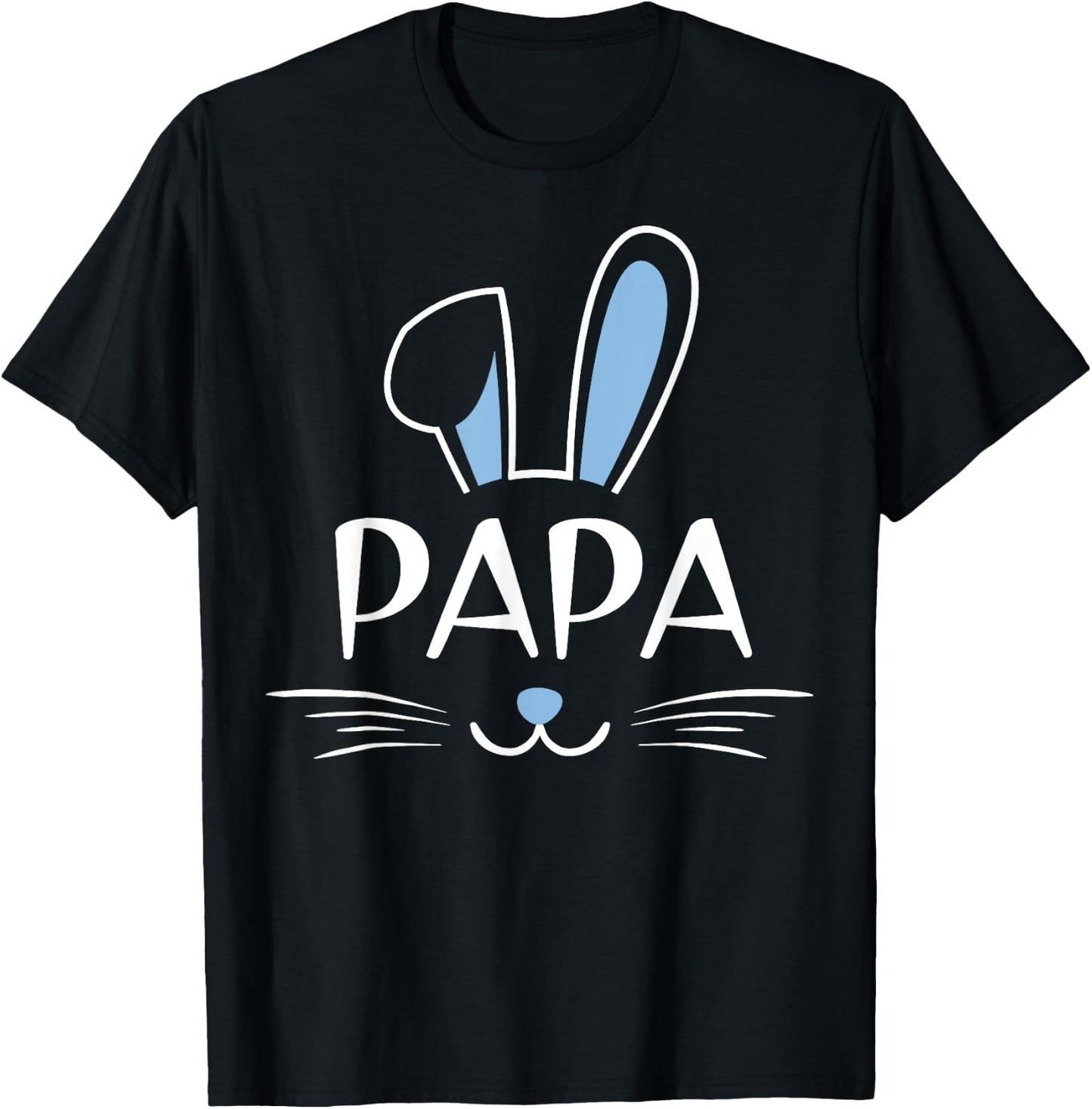 Papa Bunny Face Family Father's Day Easter T-Shirt - T-Shirt | Black