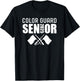 2025 Senior Color Guard Class of 2025 Marching Band Flag T-Shirt - T-Shirt | Black