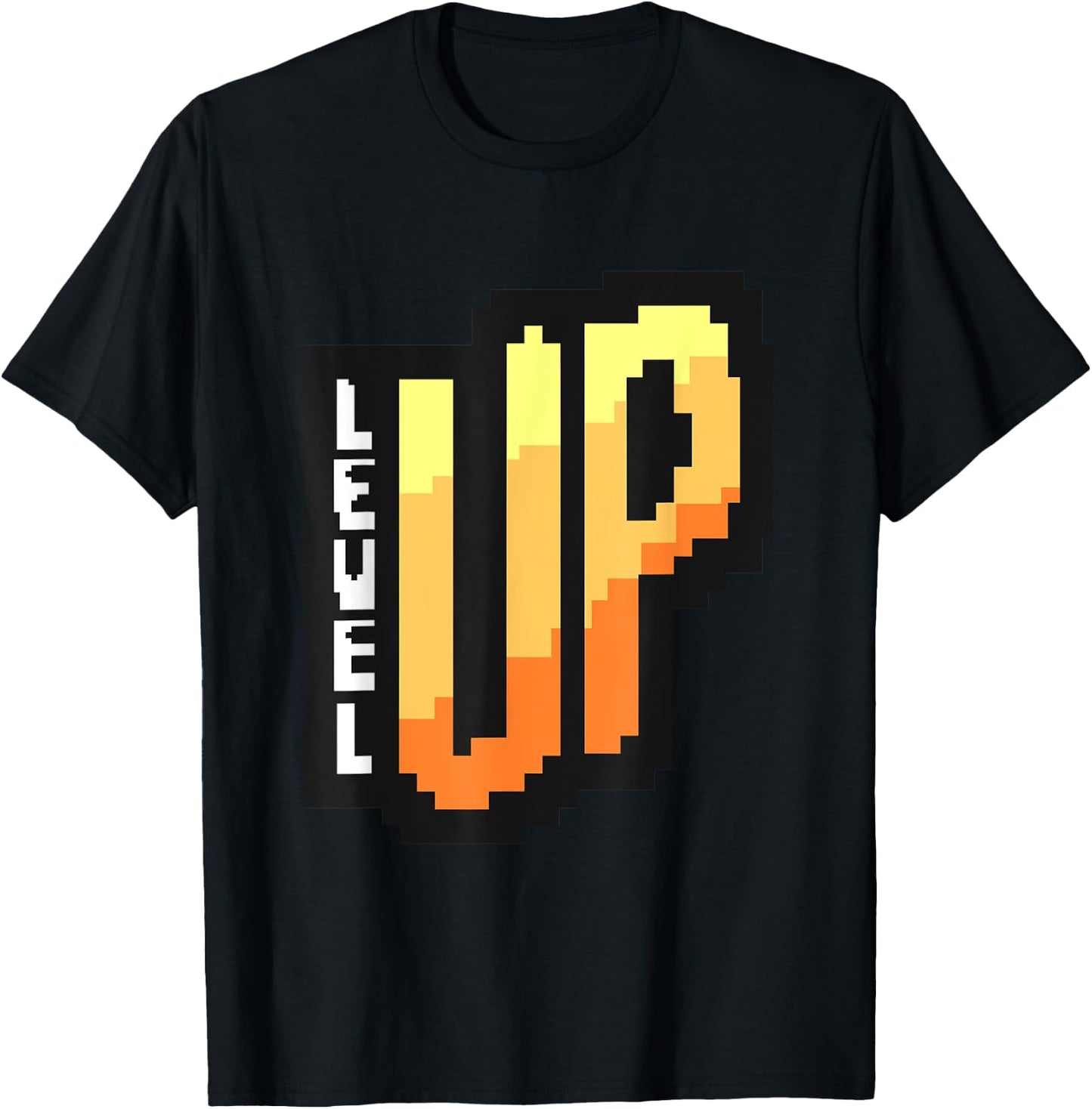 Retro Arcade Game Level Up 8-Bit Video Gamer Gift T-Shirt - T-Shirt | Black