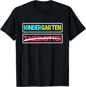 Hallo Kindergarten Tschüss Tagesmutter Kindergartenkind T-Shirt - T-Shirt | Black